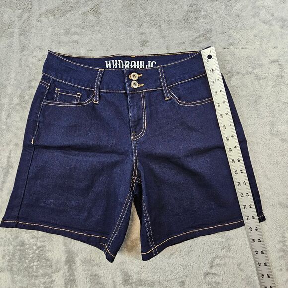 Hydraulic Jean Shorts Womens 6 Dark Wash Nolita High Rise Curvy‎ Style Stretch - Picture 5 of 9